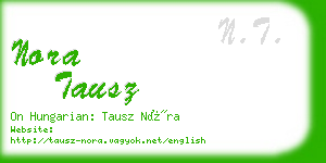 nora tausz business card